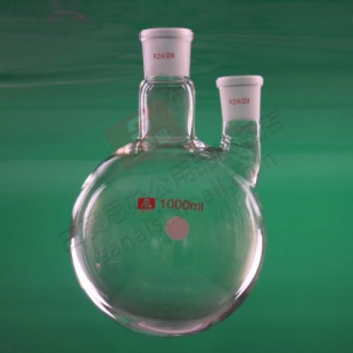 三爱思 二口烧瓶1000ml/24*24直口 耐高温厚壁圆底反应 A03560